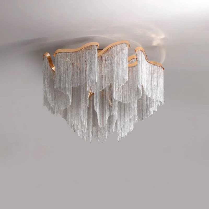 Aluminum Modern Chain Tassel Pendant - Image 13