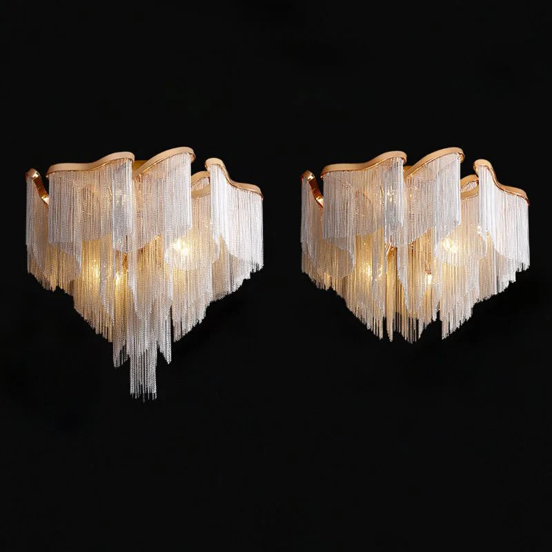Aluminum Modern Chain Tassel Pendant - Image 15