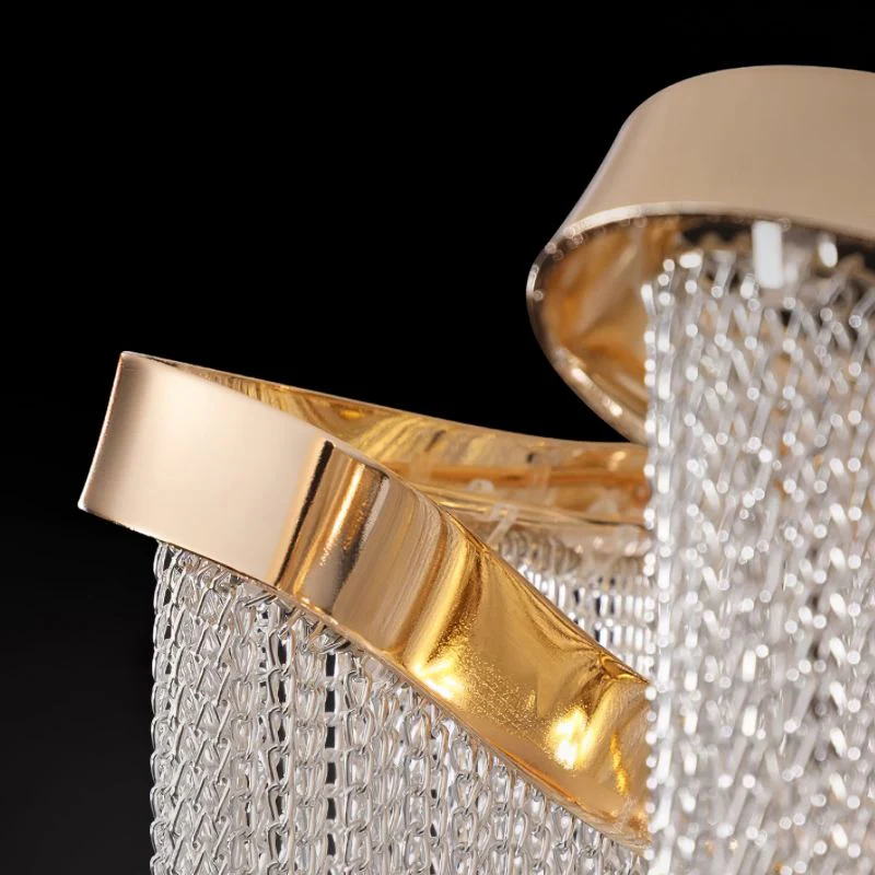 Aluminum Modern Chain Tassel Pendant - Image 8