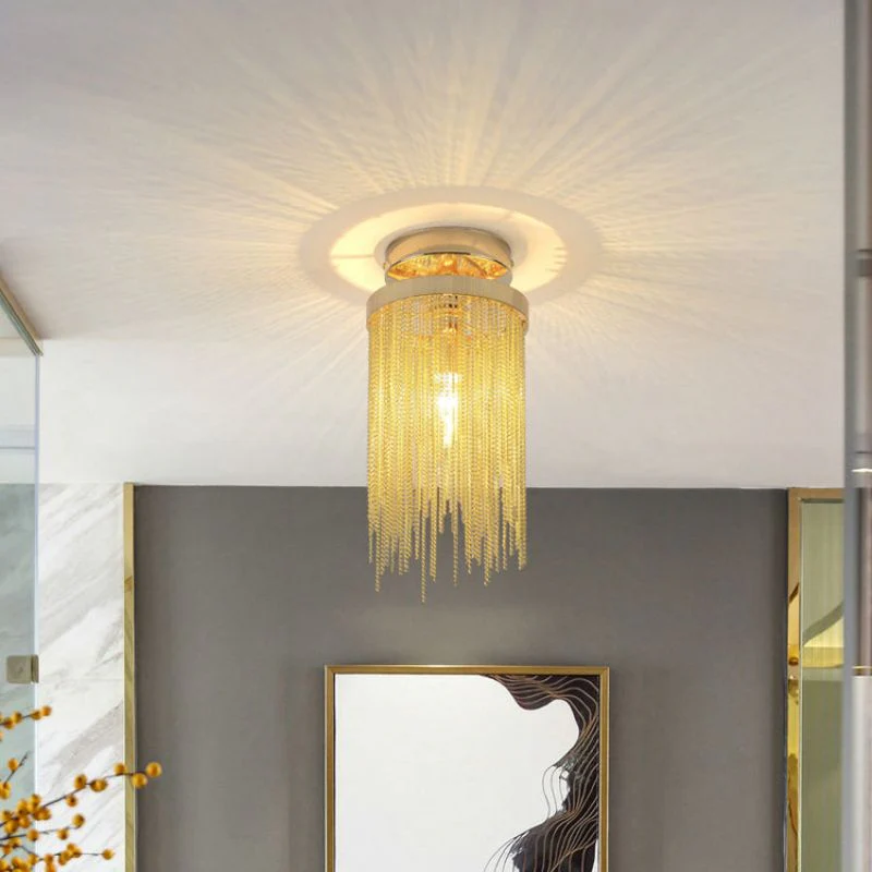 Aluminum Tassel Flushmount for House - Image 12