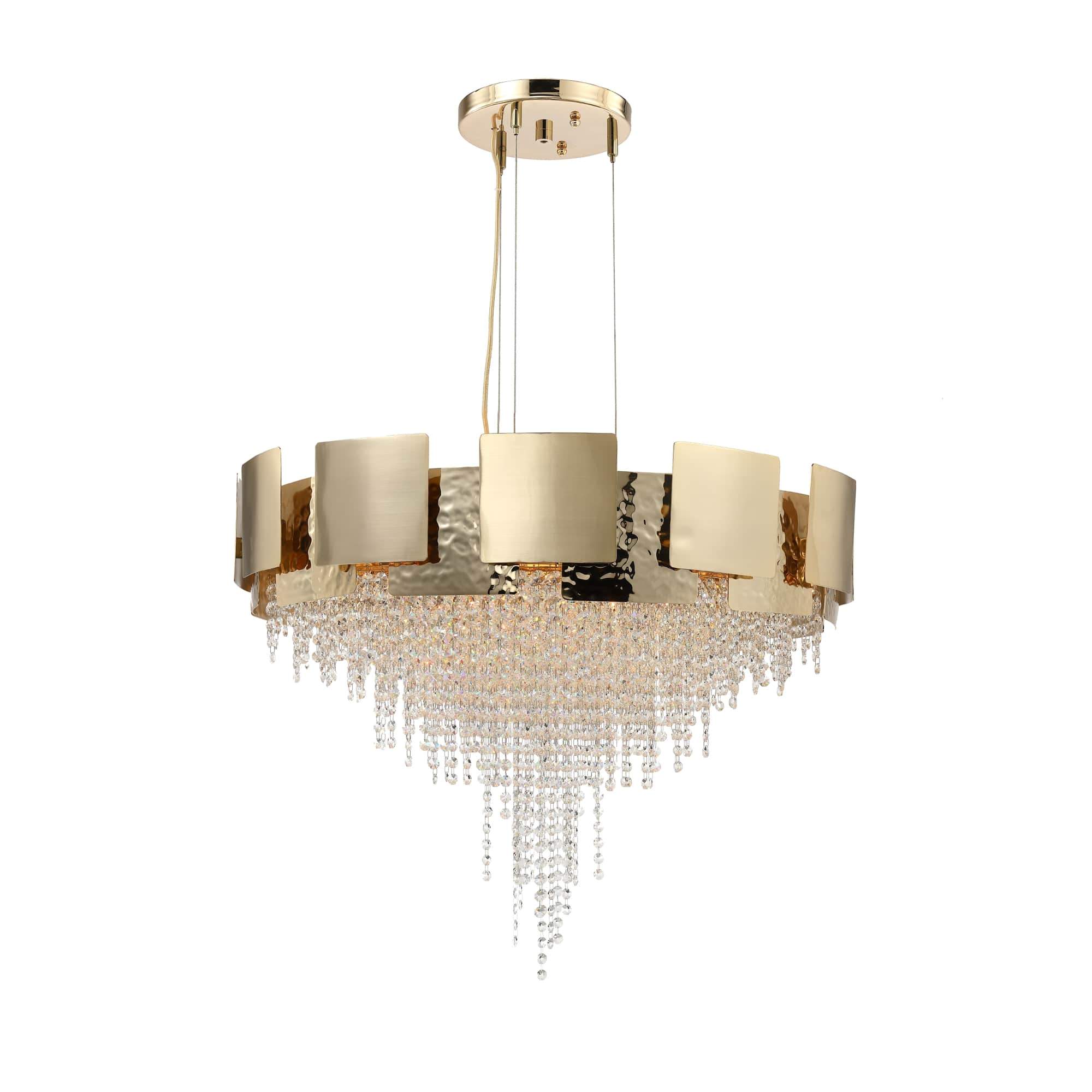 Anastagio Geometric-Squares Round Crystal Chandelier - Image 2