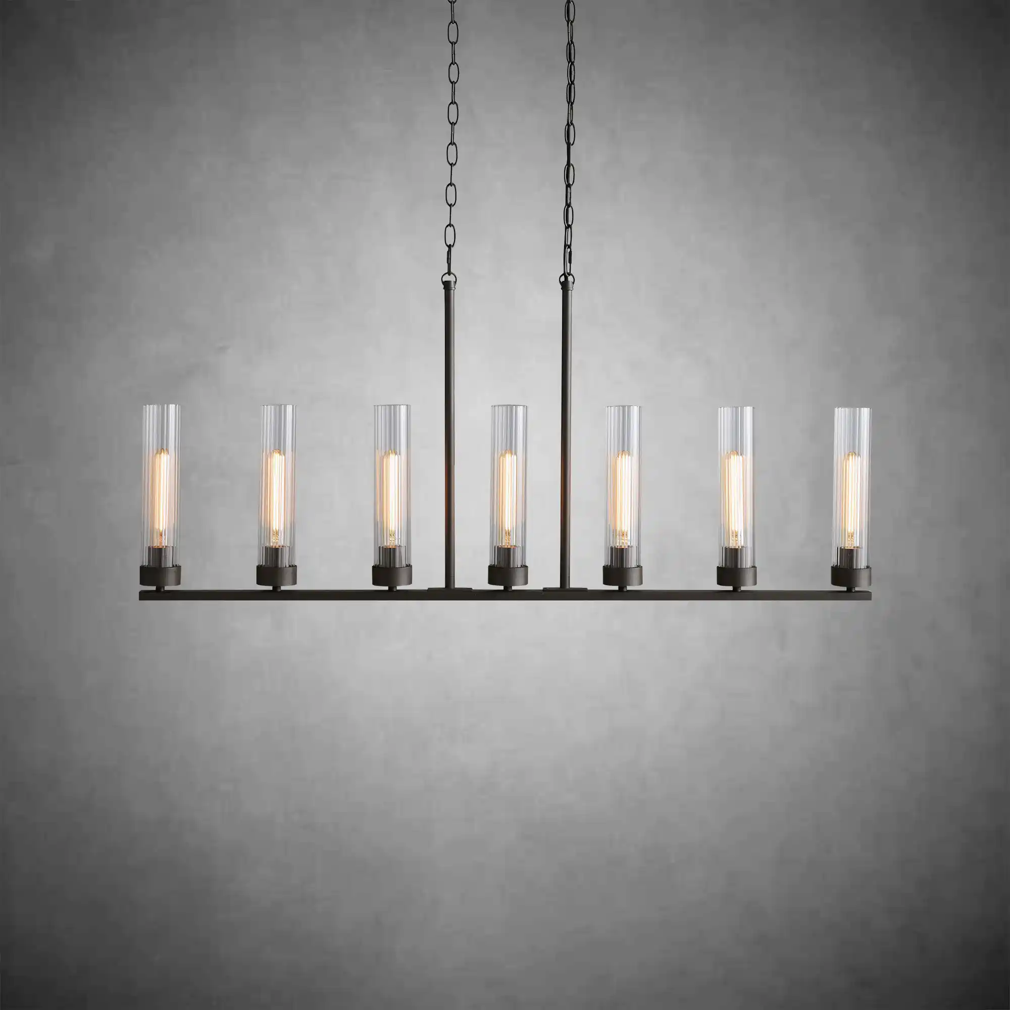 Andreas Glass Linear Chandelier Lighting - Image 11