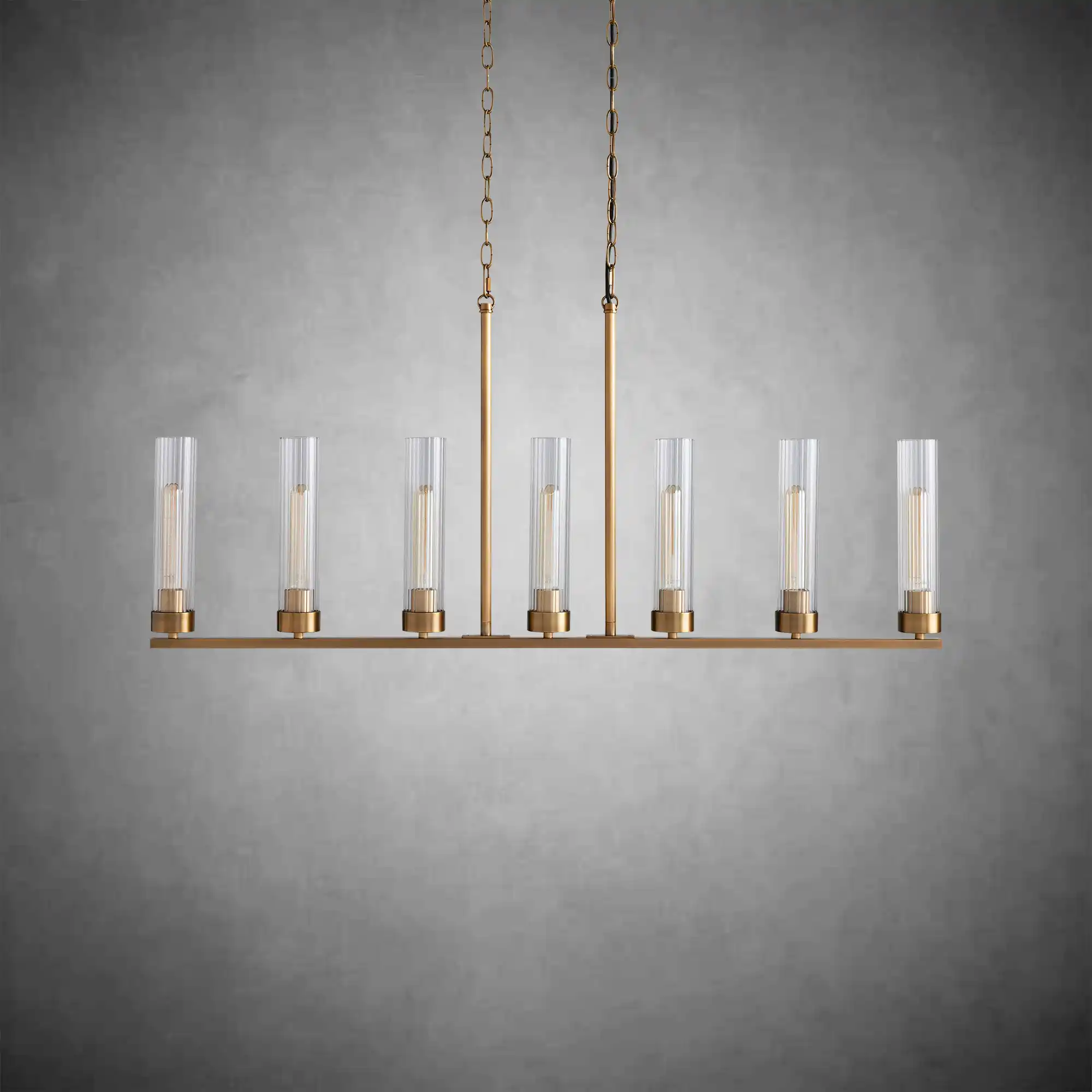 Andreas Glass Linear Chandelier Lighting - Image 4