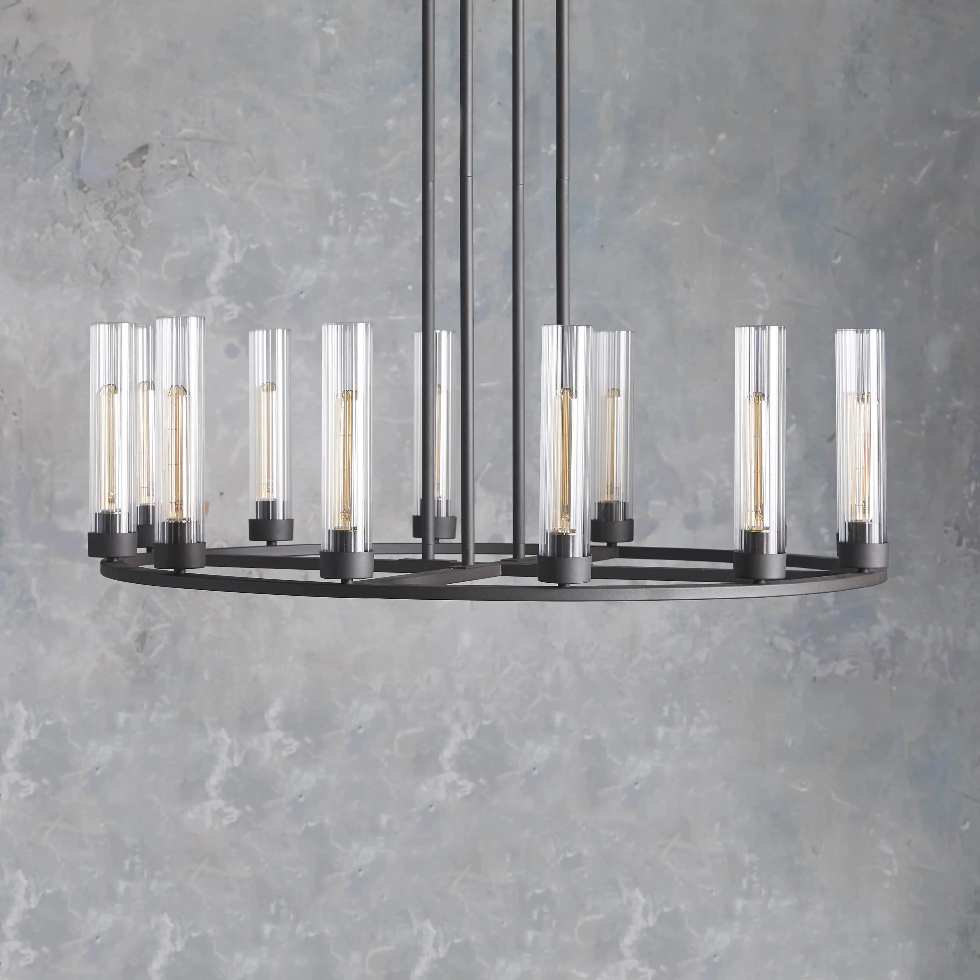 Andreas Round Glass Chandelier 30"W 40"W - Image 11