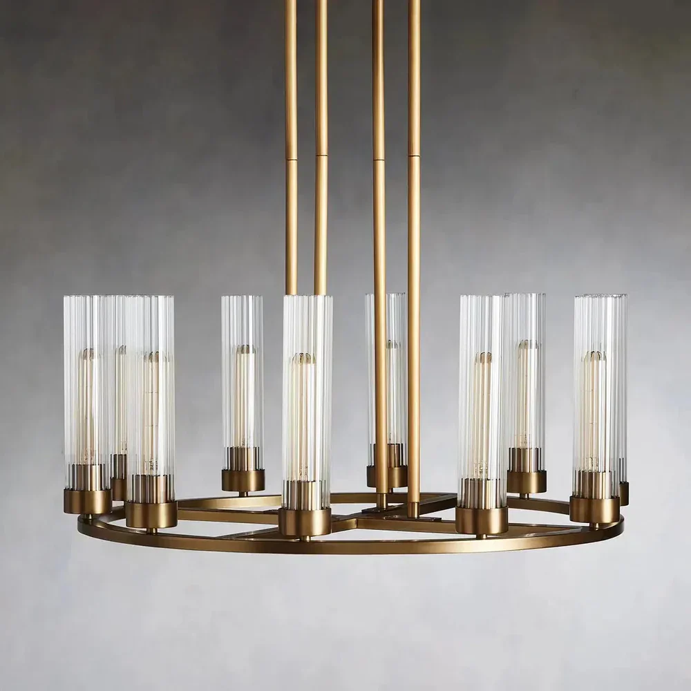 Andreas Round Glass Chandelier 30"W 40"W - Image 12