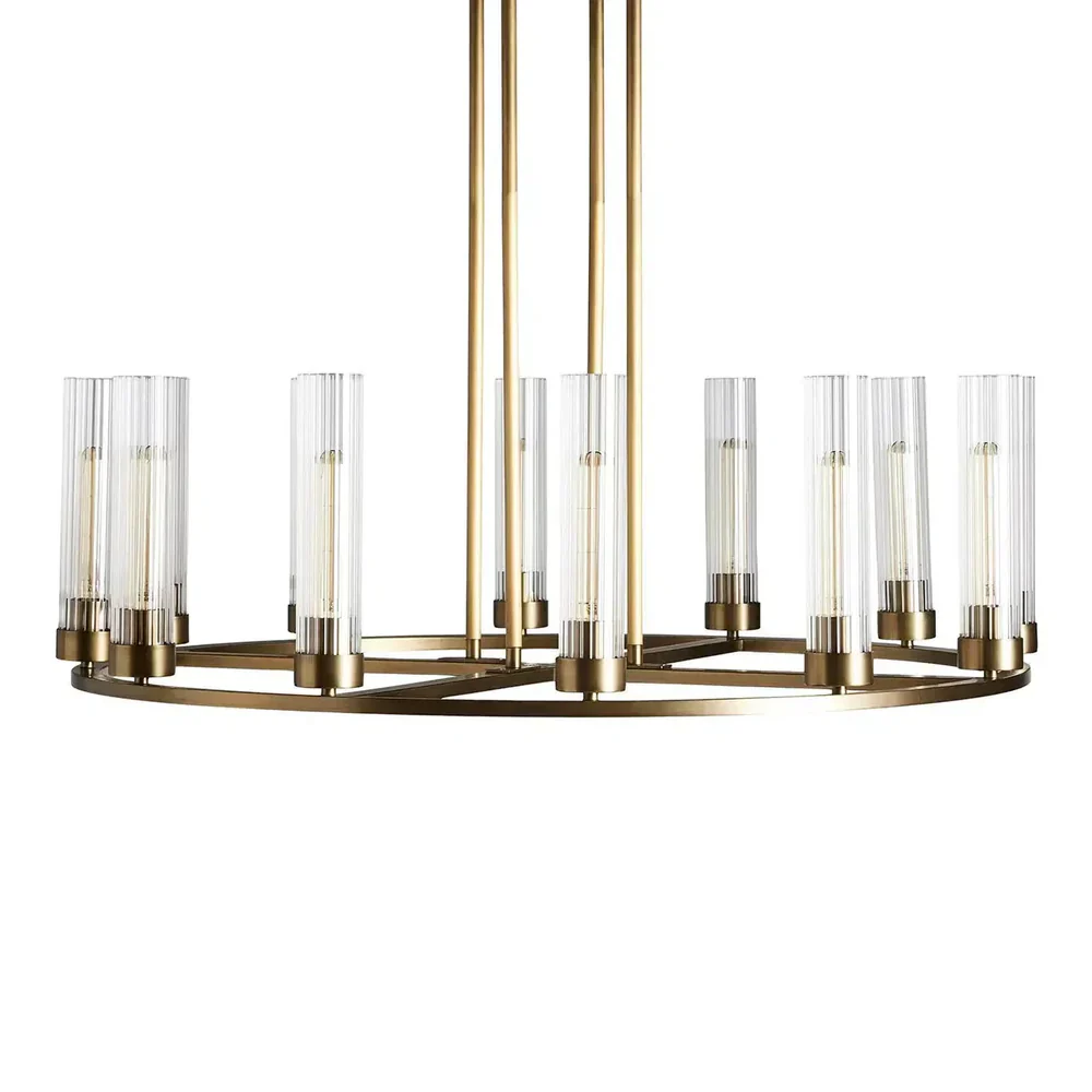 Andreas Round Glass Chandelier 30"W 40"W - Image 14