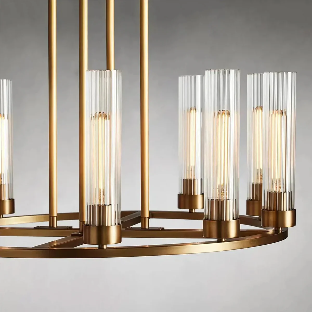 Andreas Round Glass Chandelier 30"W 40"W - Image 16