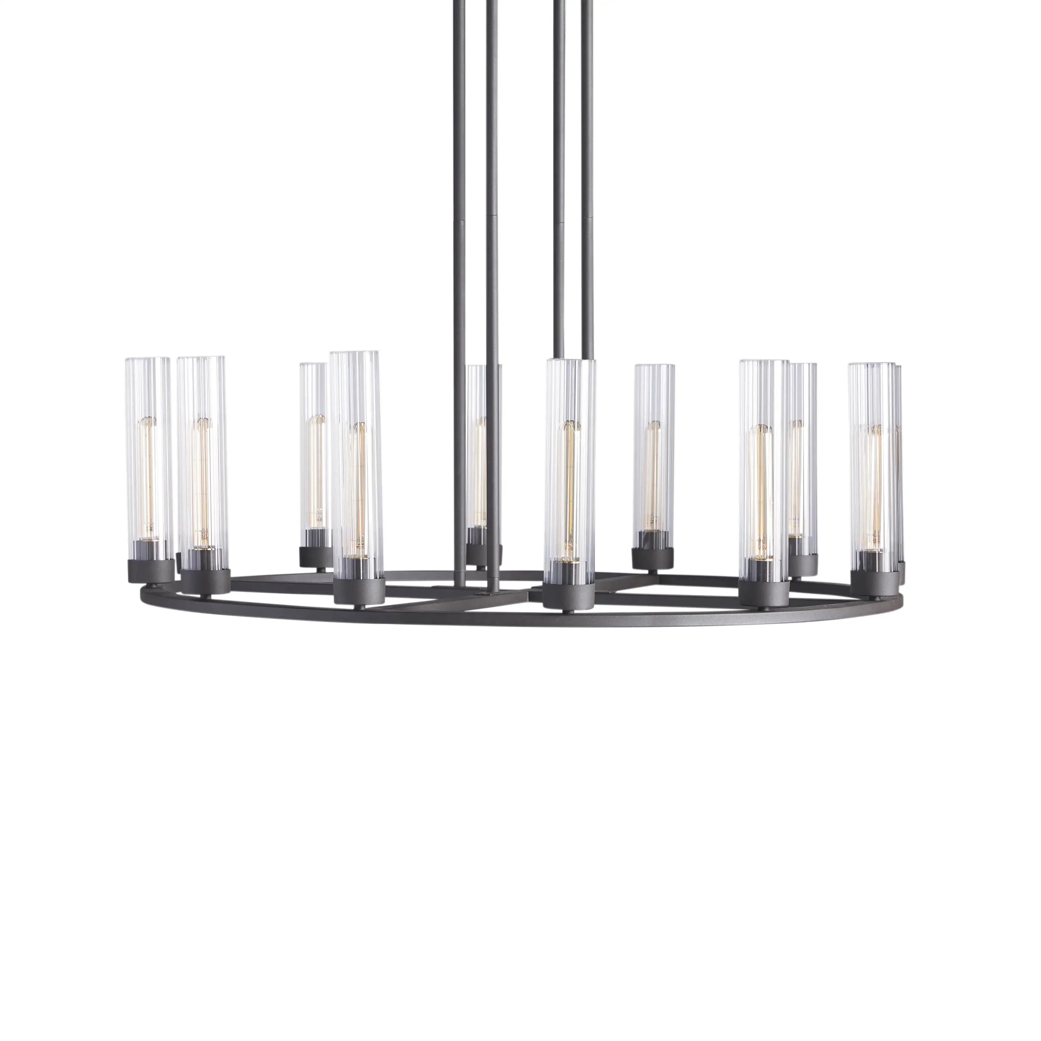 Andreas Round Glass Chandelier 30"W 40"W - Image 6