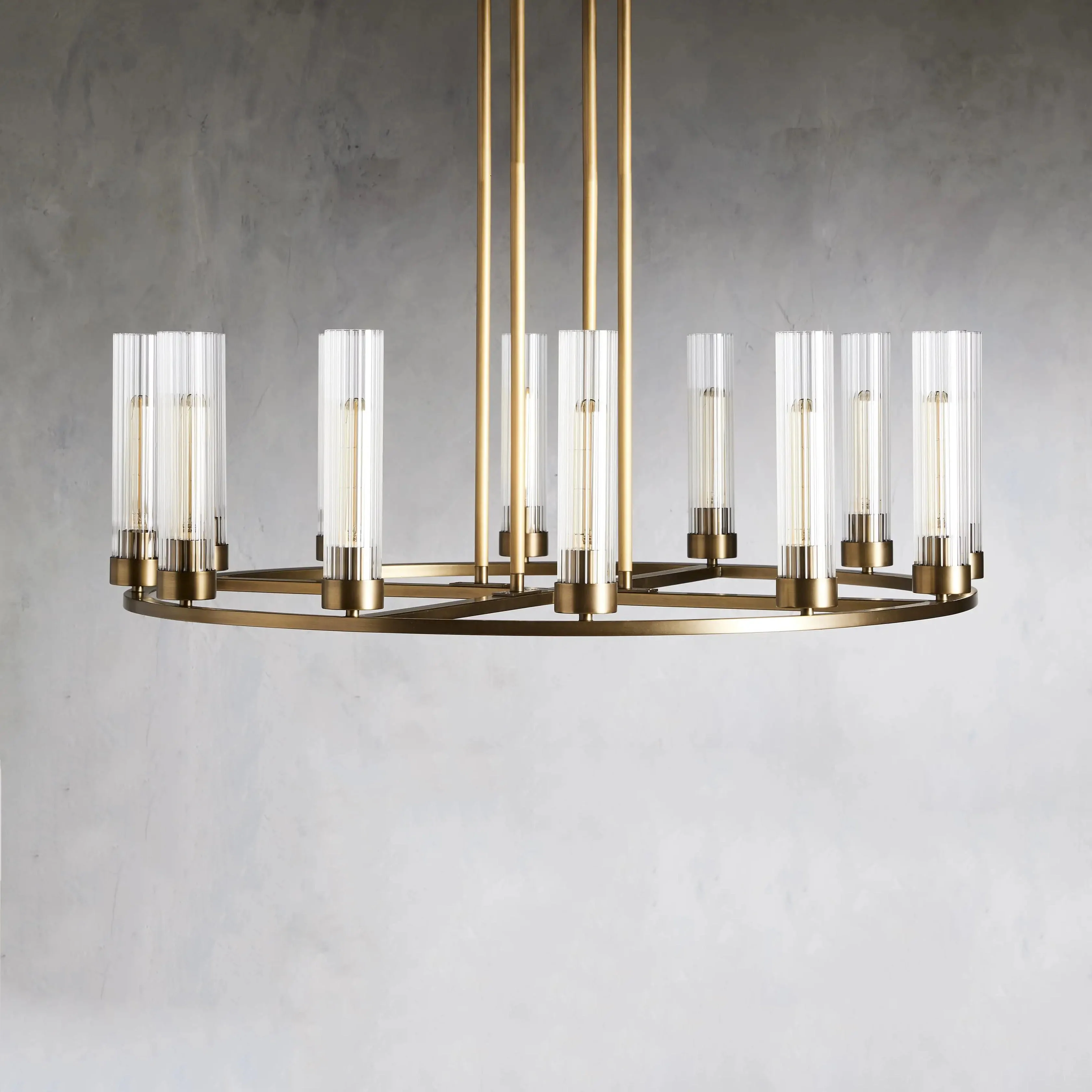 Andreas Round Glass Chandelier 30"W 40"W - Image 9