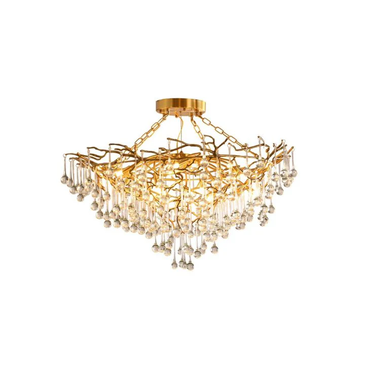 Anita Brass Crystal Branch Chandelier - Image 3