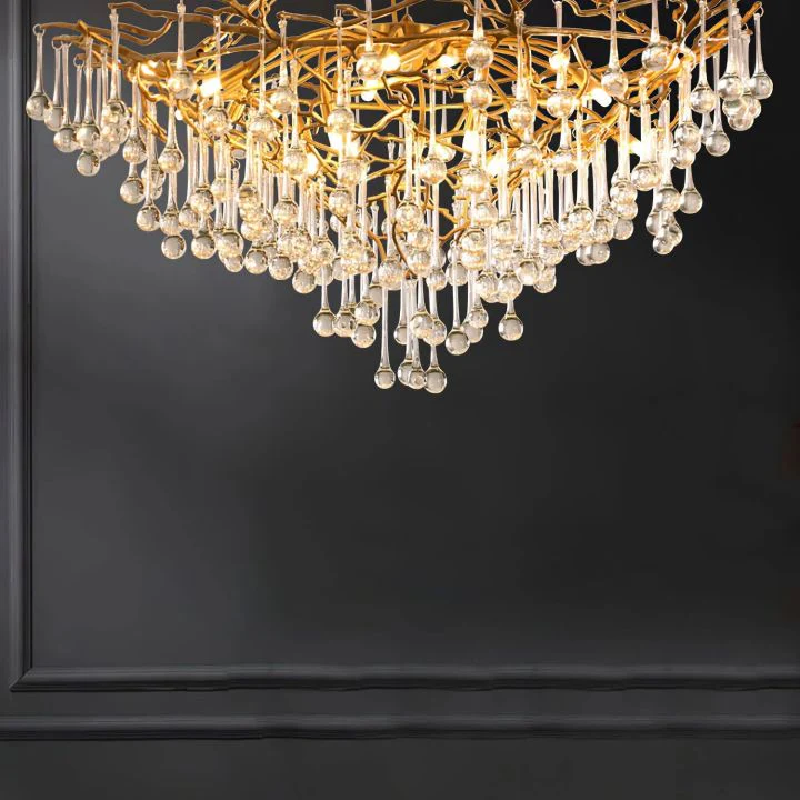 Anita Brass Crystal Branch Chandelier - Image 8