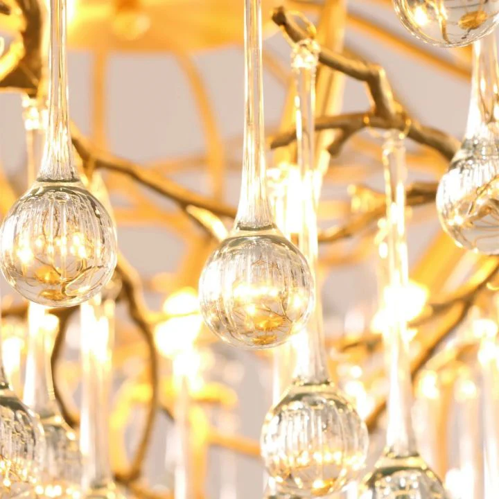 Anita Brass Crystal Branch Chandelier - Image 9