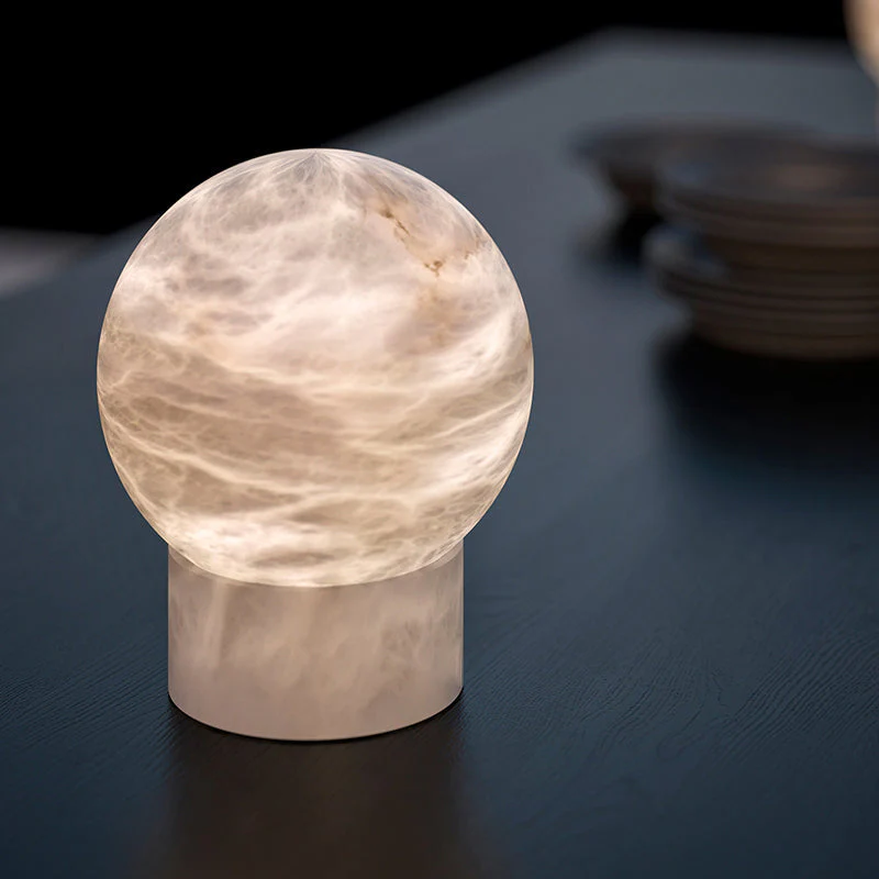 Anthea Alabaster Table Lamp, Bedside Table Lamp - Image 3