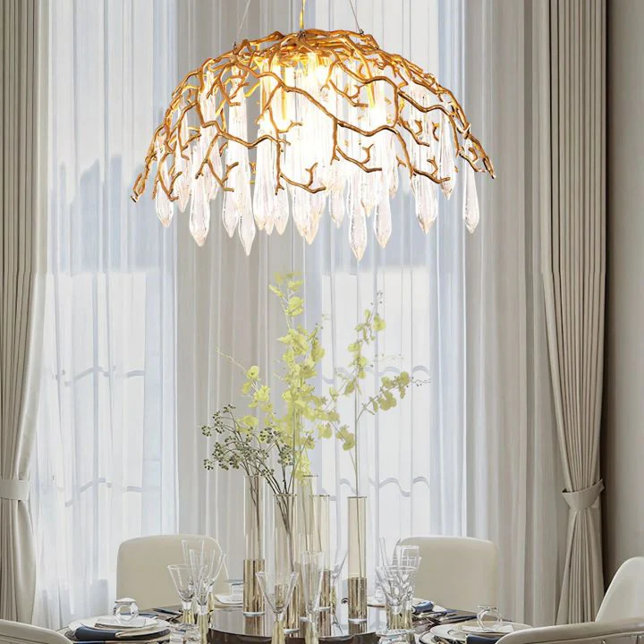 Aqua Dome Glass Branch Chandelier - Image 10