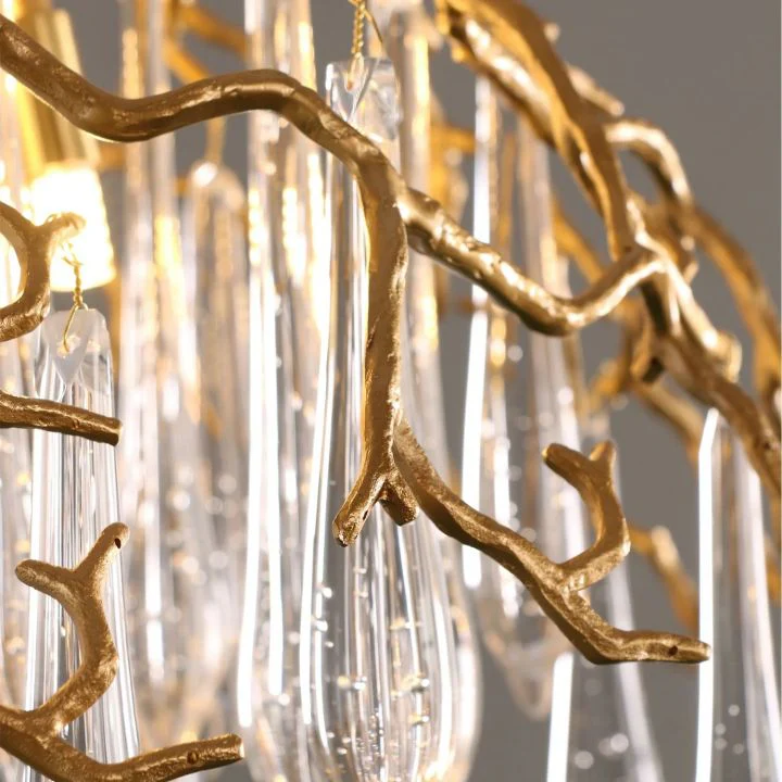 Aqua Dome Glass Branch Chandelier - Image 13