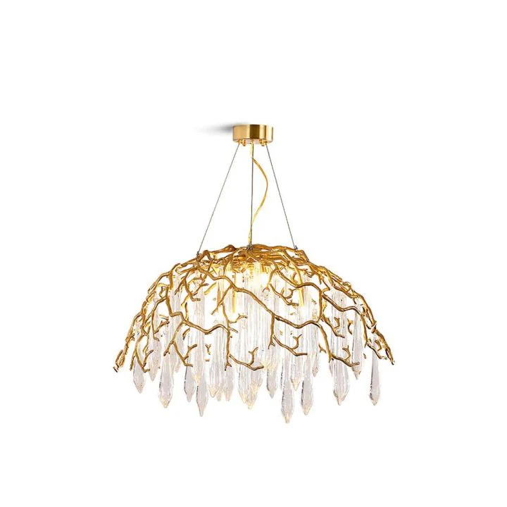 Aqua Dome Glass Branch Chandelier - Image 2