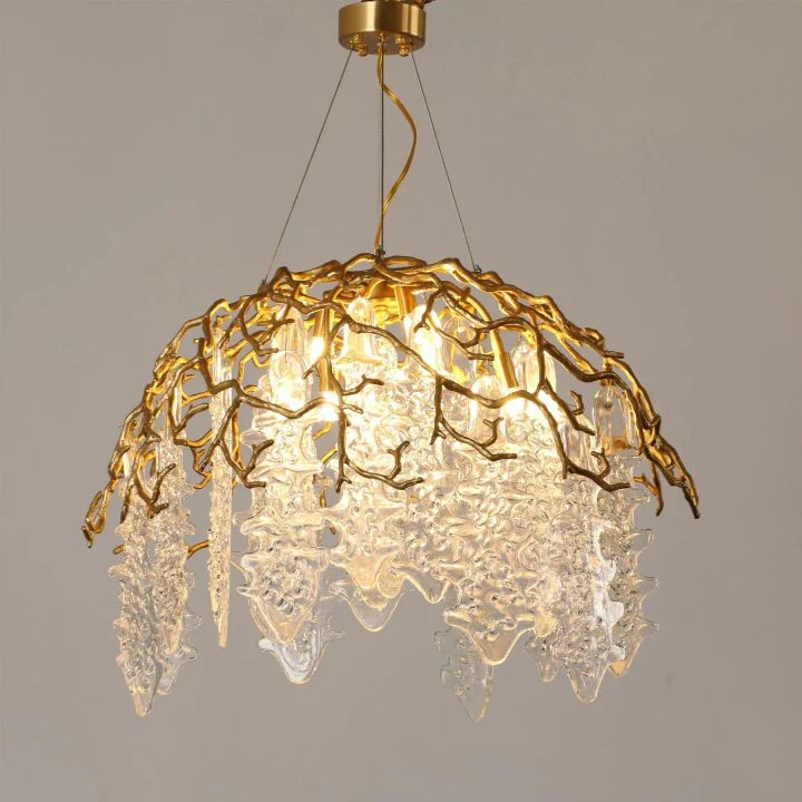 Aqua Dome Glass Branch Chandelier - Image 3