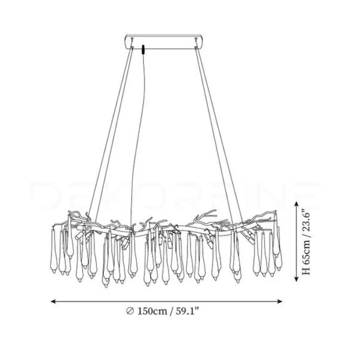 Aqua Makrama Branch Chandeliers - Image 17