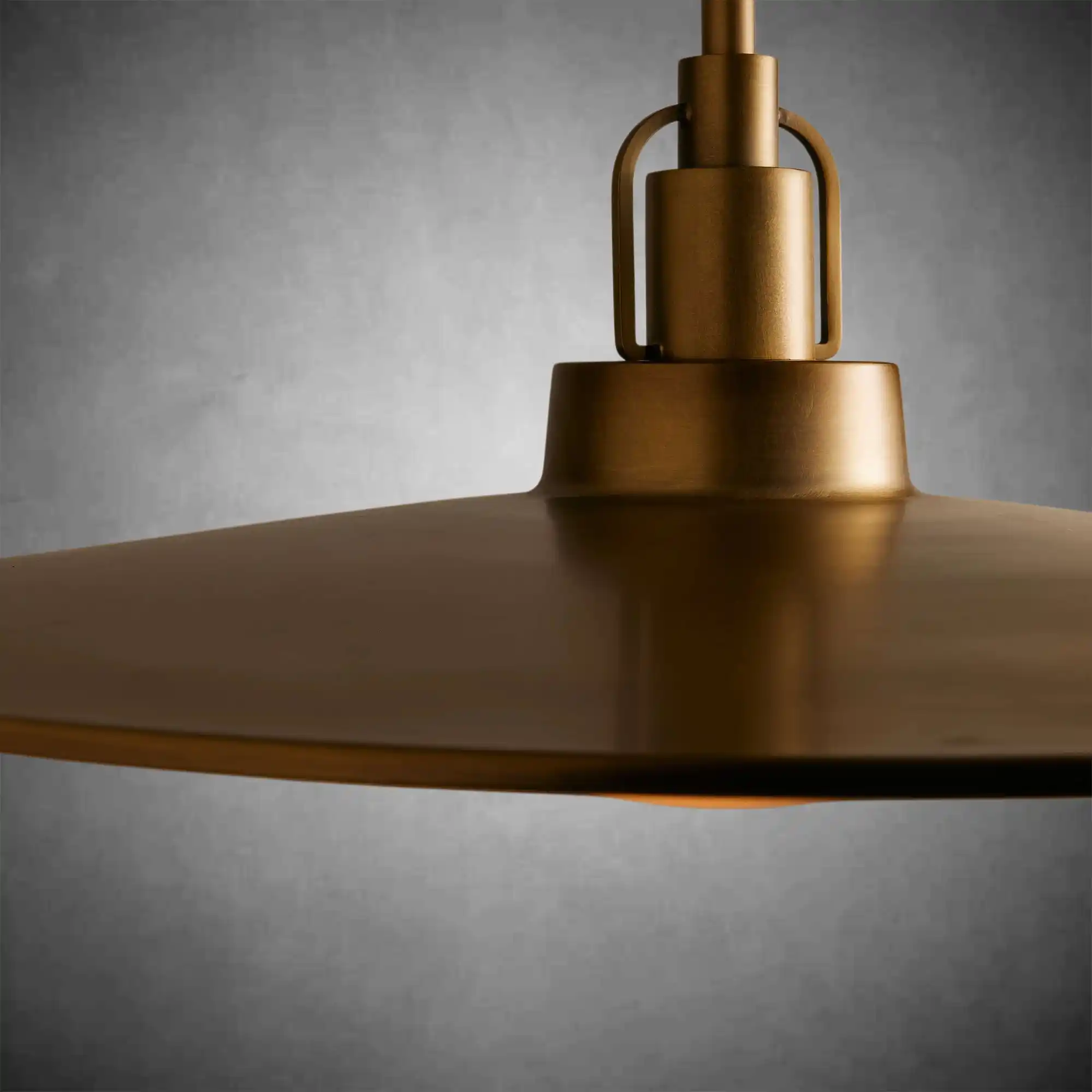 Argent Brass Finish Iron Pendant Light with Opal Glass Dome - Image 10