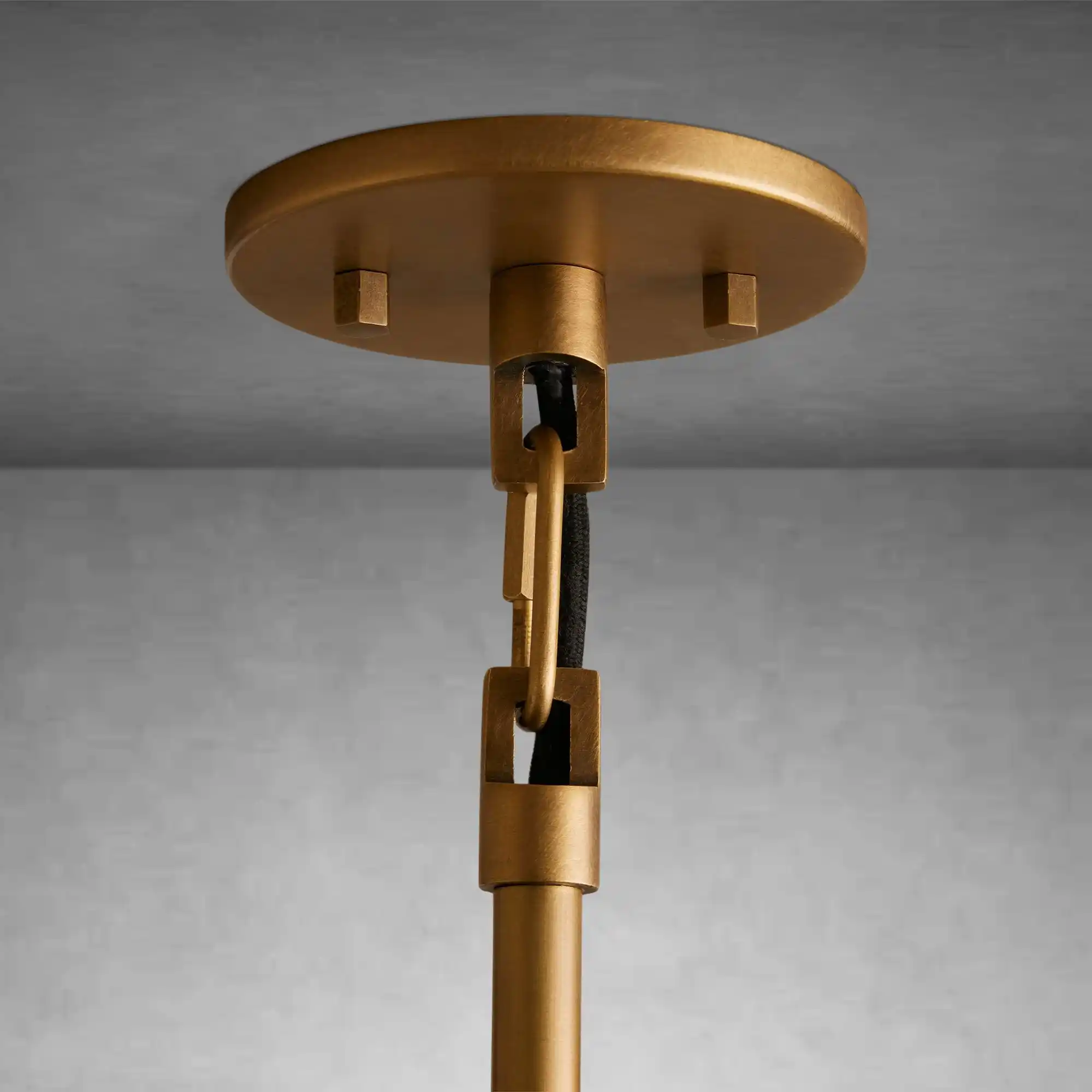 Argent Brass Finish Iron Pendant Light with Opal Glass Dome - Image 6