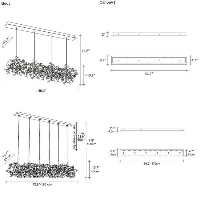 Vespera Linear Chandelier - Image 2