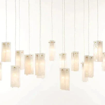 Art Design 1/25/60/84-Light Colorful Rectangle Cluster Glass Tile Pendant/Chandelier - Image 13
