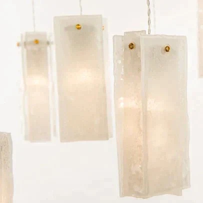 Art Design 1/25/60/84-Light Colorful Rectangle Cluster Glass Tile Pendant/Chandelier - Image 14