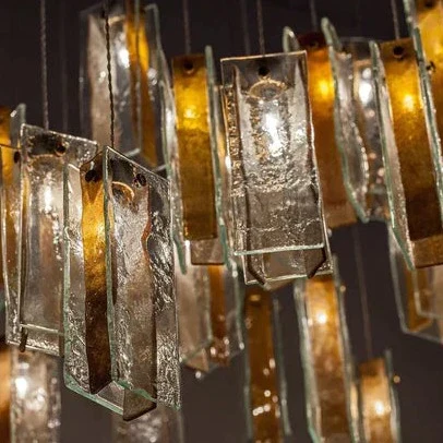 Art Design 1/25/60/84-Light Colorful Rectangle Cluster Glass Tile Pendant/Chandelier - Image 8