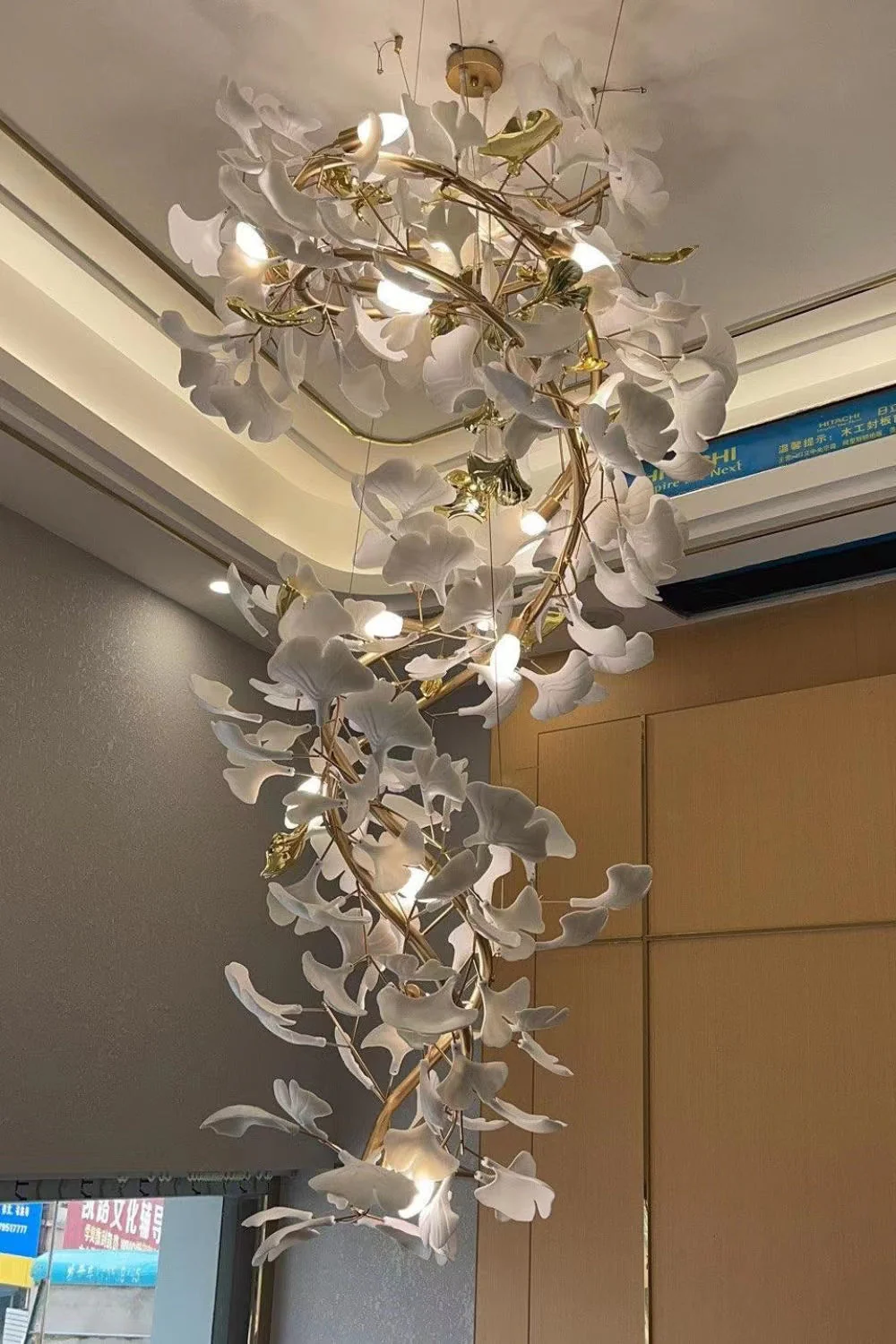 Art Design Ceramic Ginkgo Chandelier for Living Room/Staircase/Entryway/Foyer - Image 6