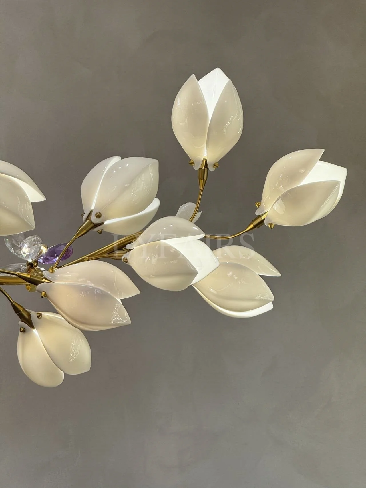 Art Design Creative Ceramic Magnolia Ring/Linear Chandelier for Bedroom/Living Room/Dining Room/Kitchen Island - Image 16