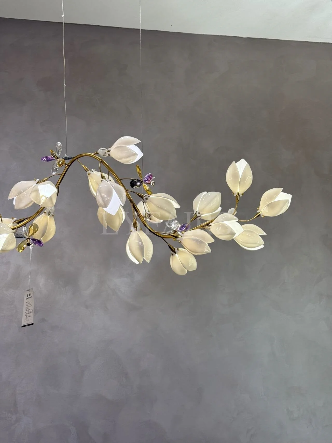 Art Design Creative Ceramic Magnolia Ring/Linear Chandelier for Bedroom/Living Room/Dining Room/Kitchen Island - Image 9