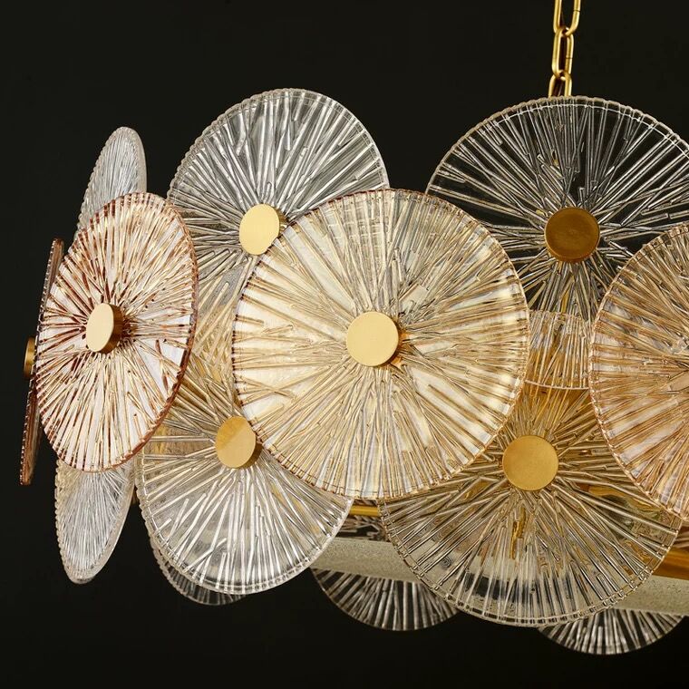 Light Luxury Art Design Creative Round Multi-tiered Glass Chandelier for Living Room/Bedroom - Image 20