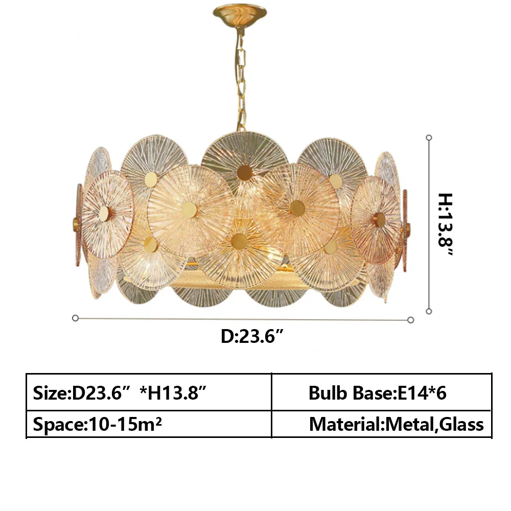 Light Luxury Art Design Creative Round Multi-tiered Glass Chandelier for Living Room/Bedroom - Image 24