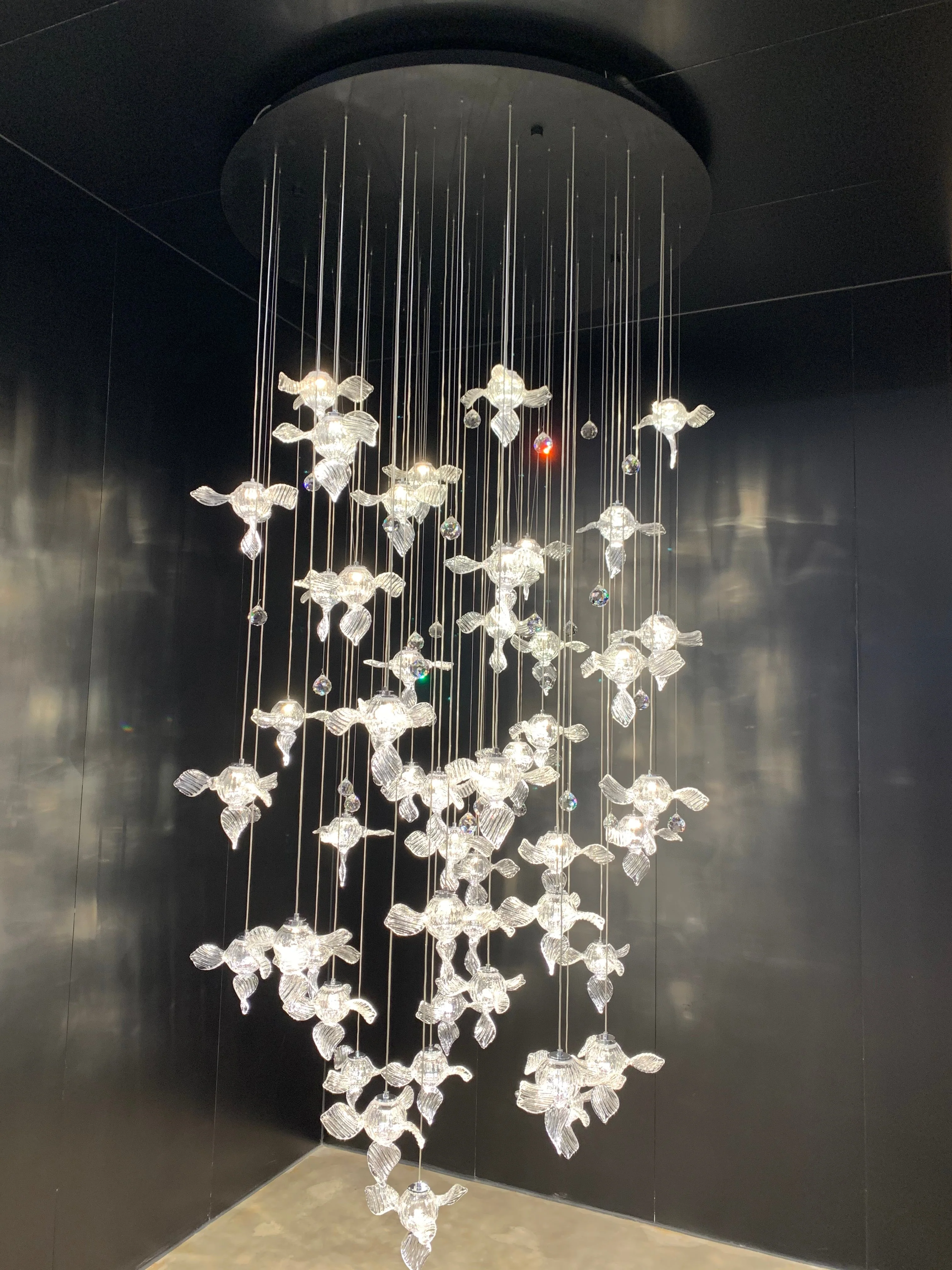 Modern Art Design Propeller-like Crystal Chandelier for Staircase/Villa/Foyer/High-ceiling Space - Image 3