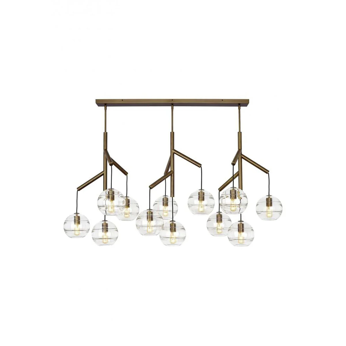 Art Glass Ball Sedona Triple Chandelier - Image 2