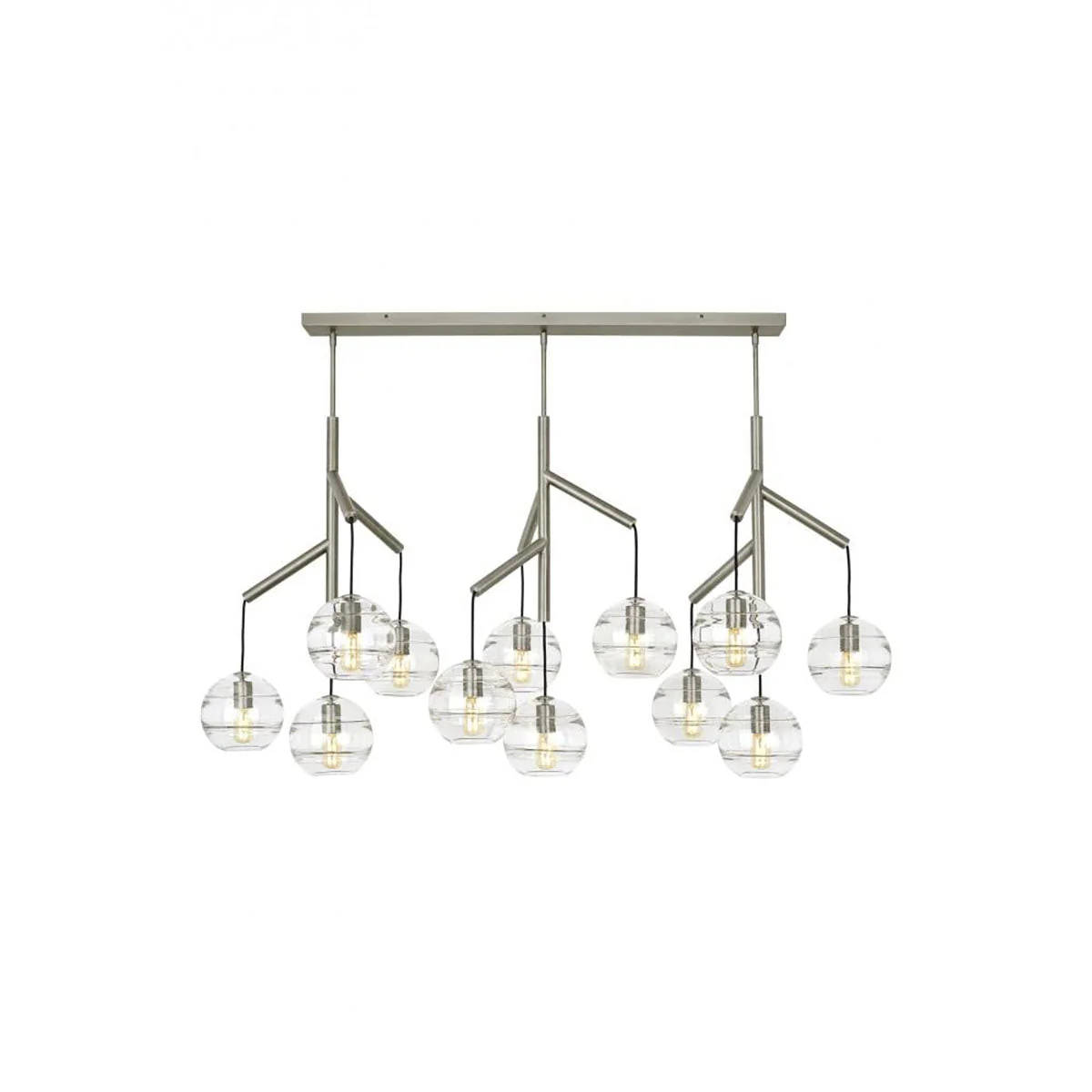 Art Glass Ball Sedona Triple Chandelier - Image 3