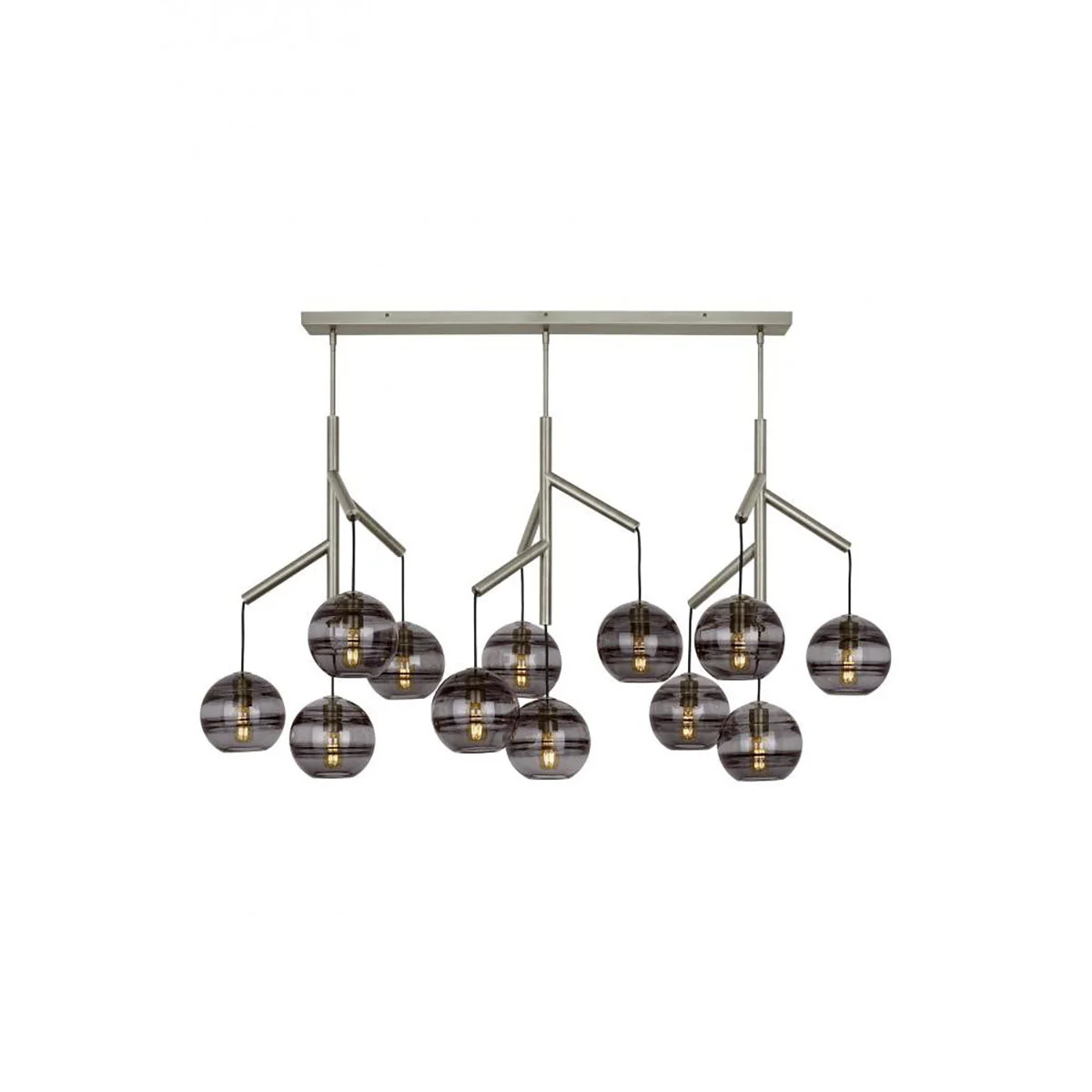 Art Glass Ball Sedona Triple Chandelier - Image 5