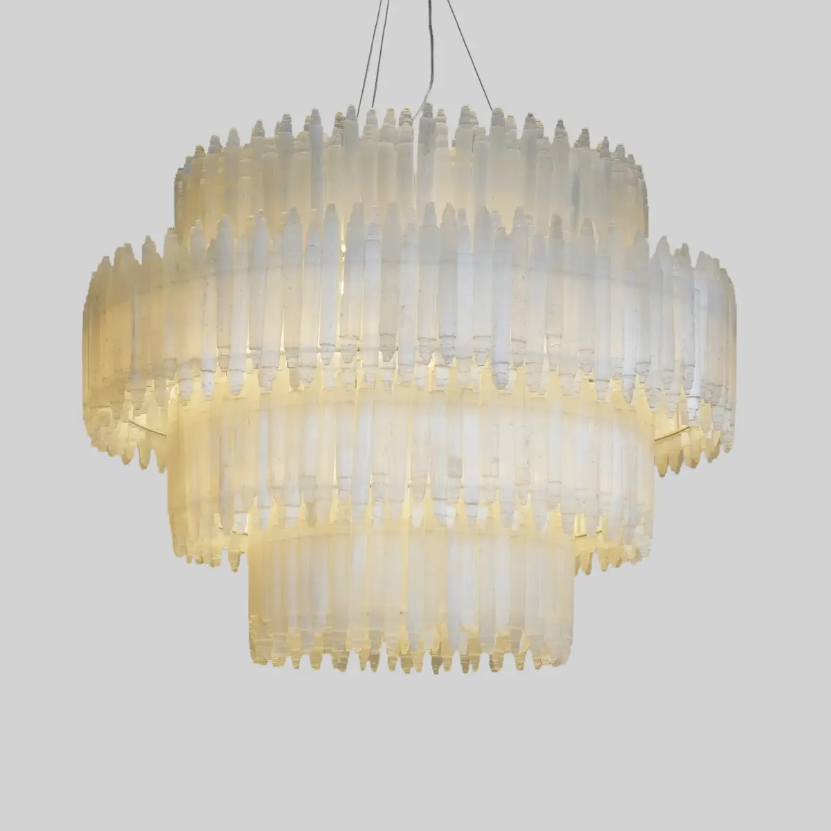 Art Selenite Layer Round Chandelier - Image 4