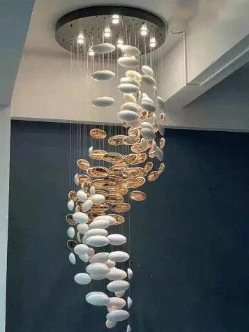 Modern Artistic Unique Golden Dragon Egg Chandelier for Staircase/ Sales Center/ Hotel - Image 4