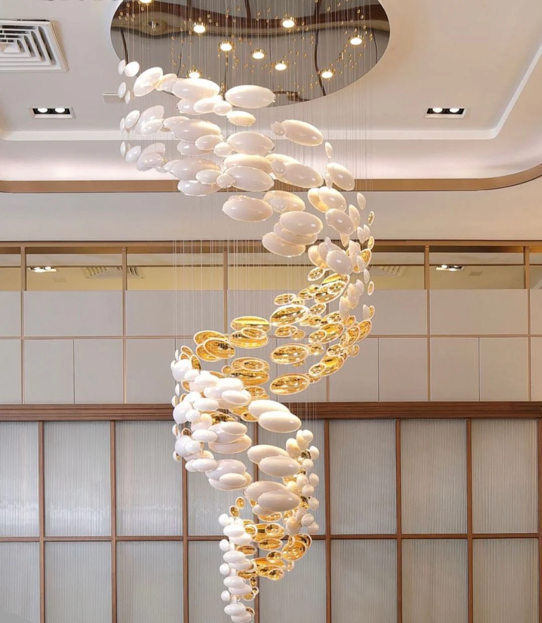Modern Artistic Unique Golden Dragon Egg Chandelier for Staircase/ Sales Center/ Hotel - Image 6