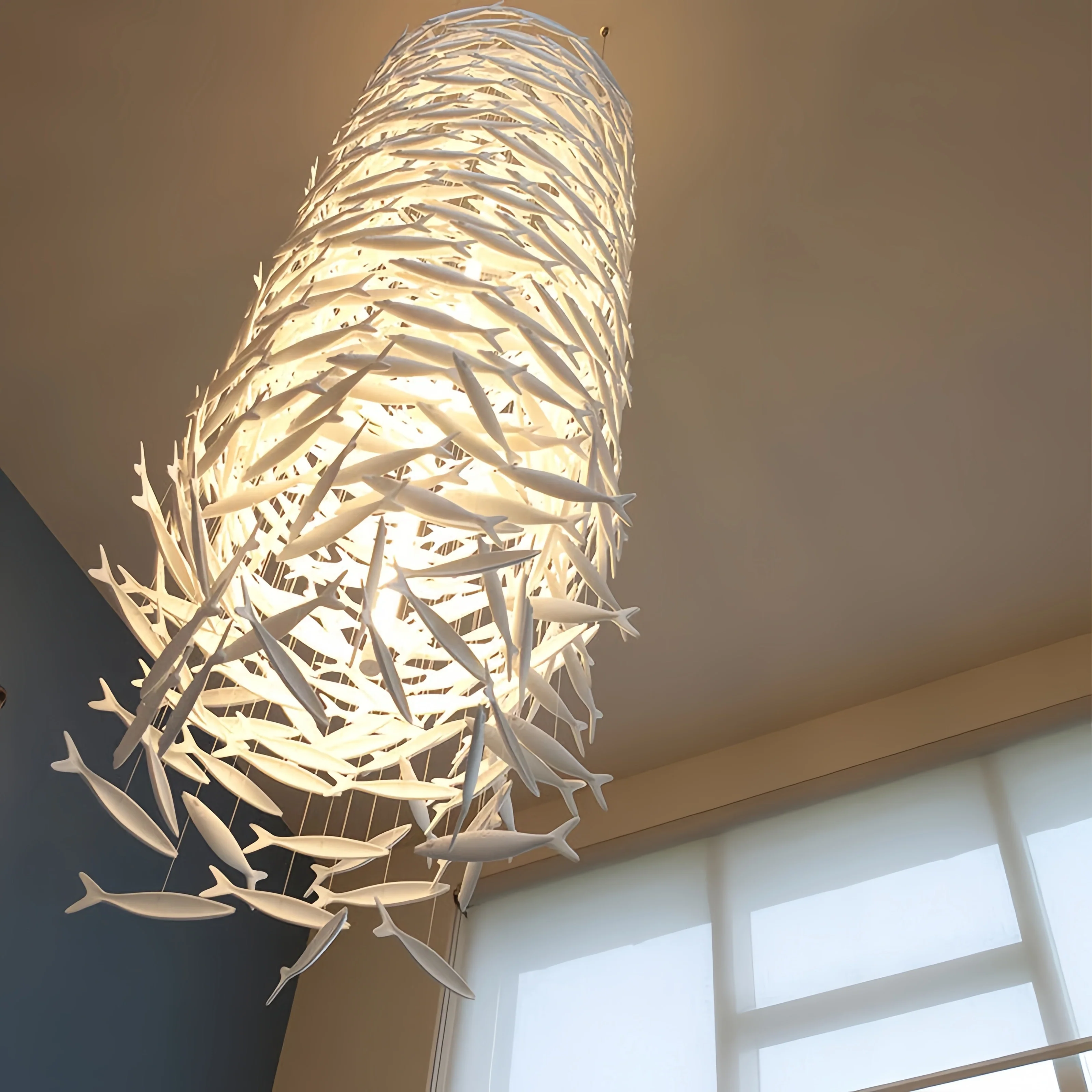 Artistic Porcelain Fish Chandelier – Unique Dining Room Lighting Fixture - Image 10