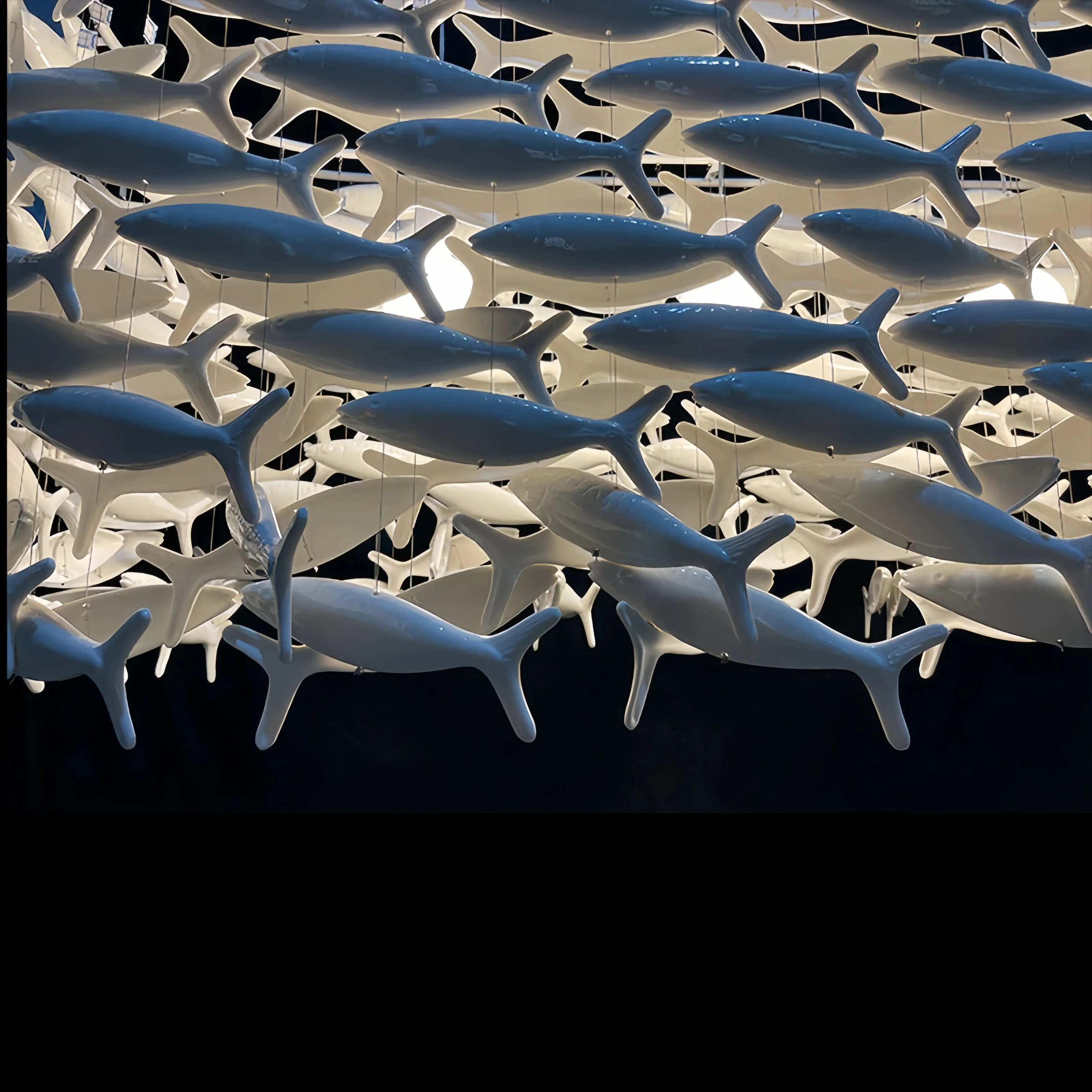Artistic Porcelain Fish Chandelier – Unique Dining Room Lighting Fixture - Image 5