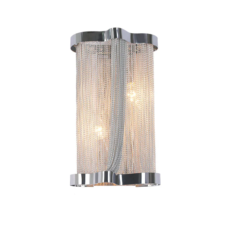 Ashlee Aluminum Chain Tassel Wall Sconce - Image 4