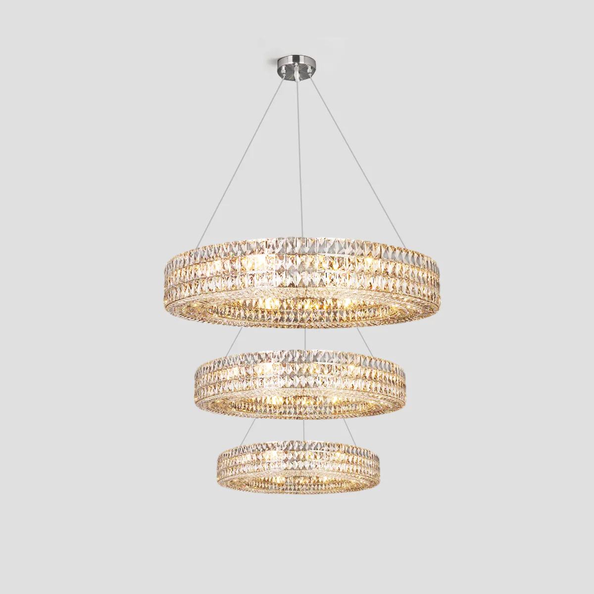 Aster Halo Crystal Multi-Tier Ring Chandelier - Image 2