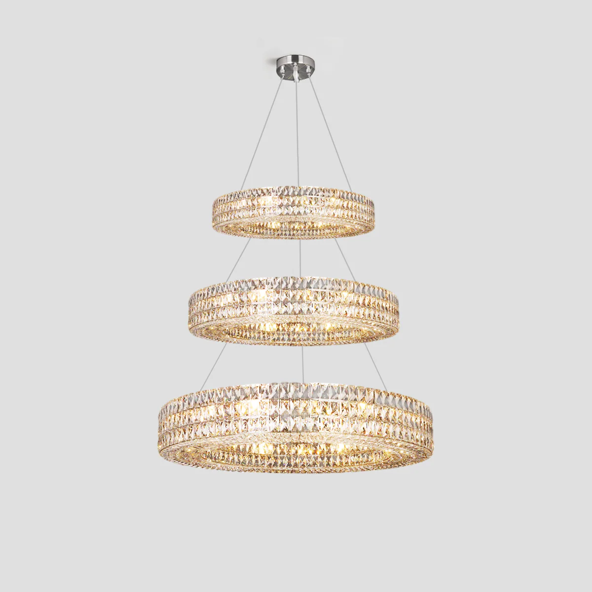 Aster Halo Crystal Multi-Tier Ring Chandelier - Image 3
