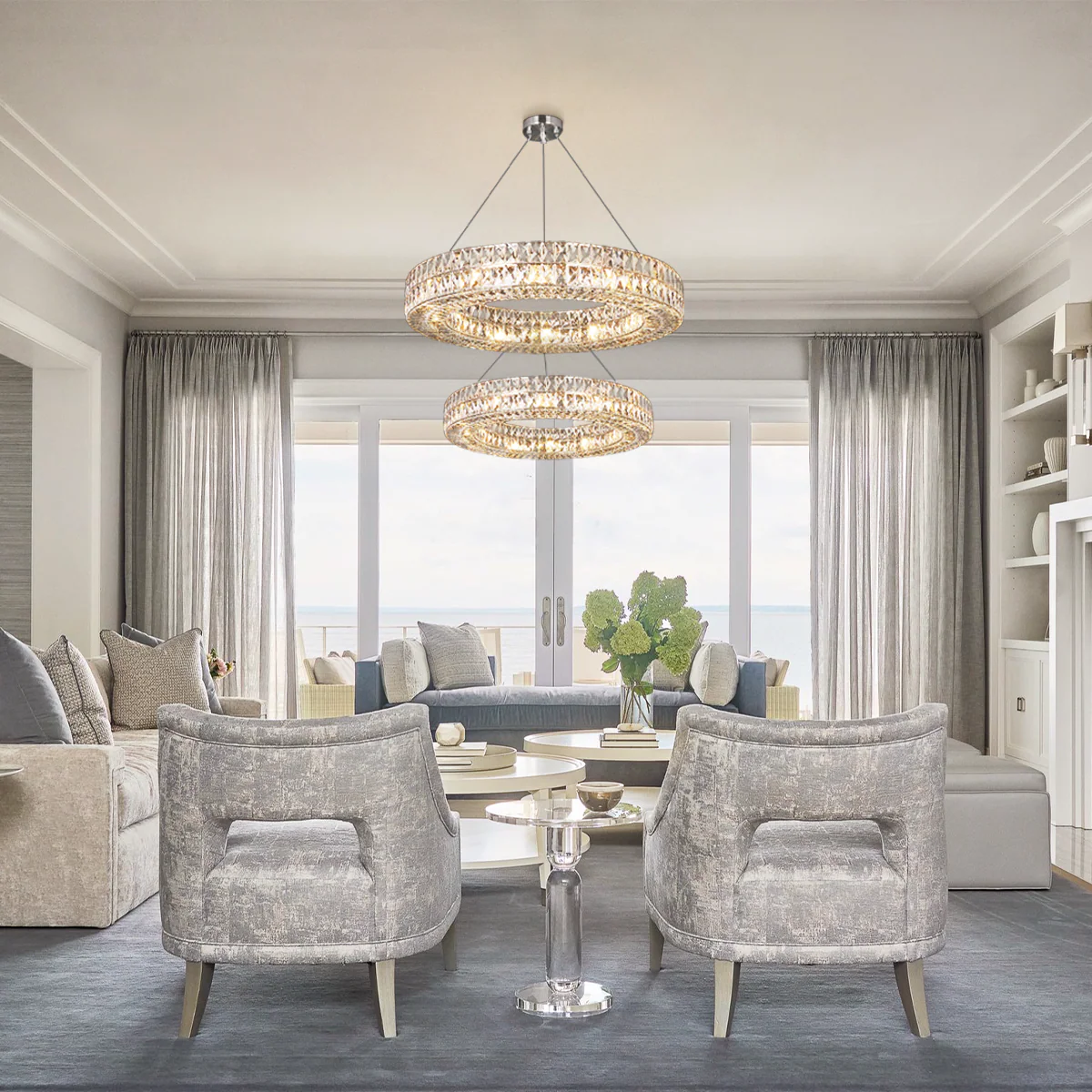 Aster Halo Crystal Multi-Tier Ring Chandelier - Image 5