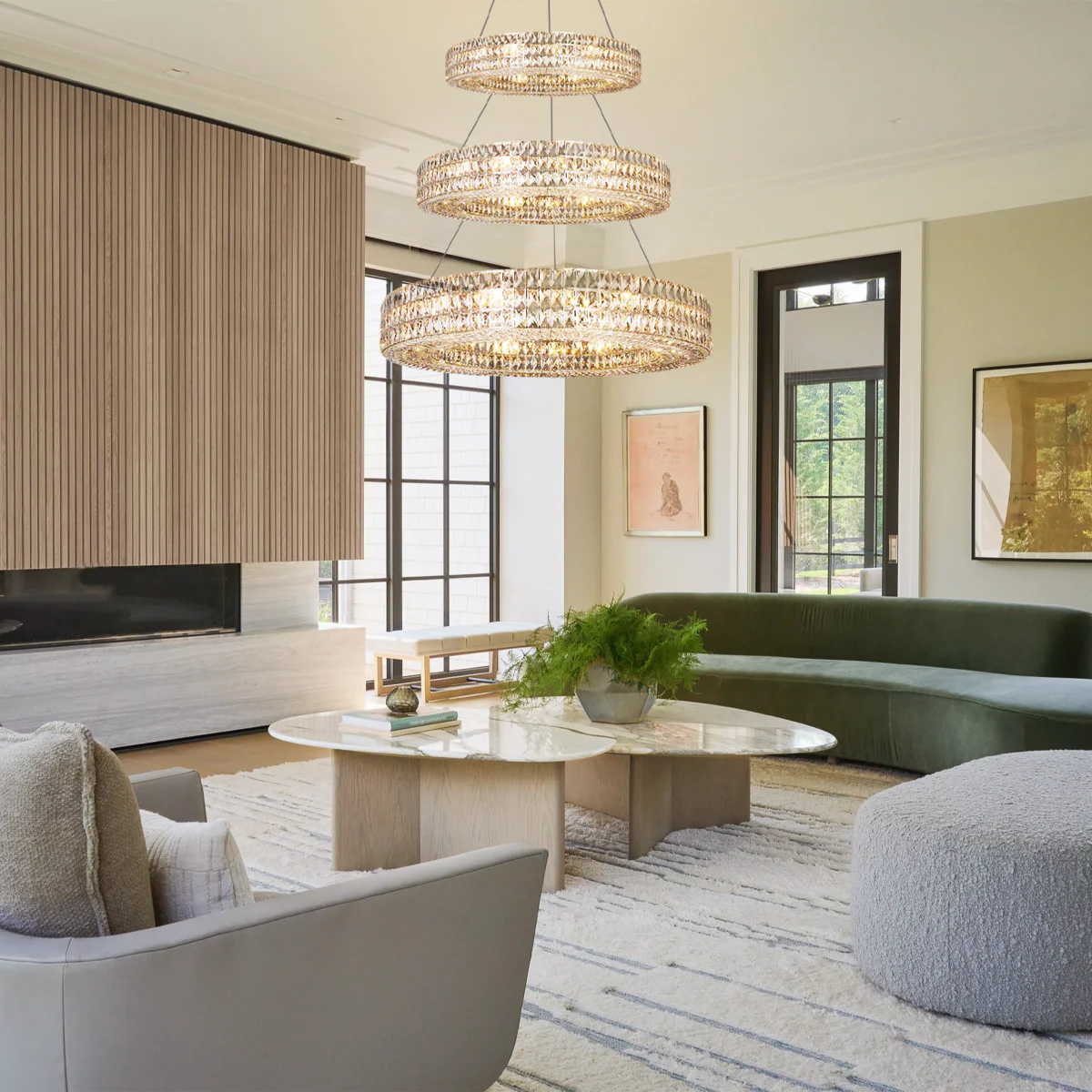 Aster Halo Crystal Multi-Tier Ring Chandelier - Image 6