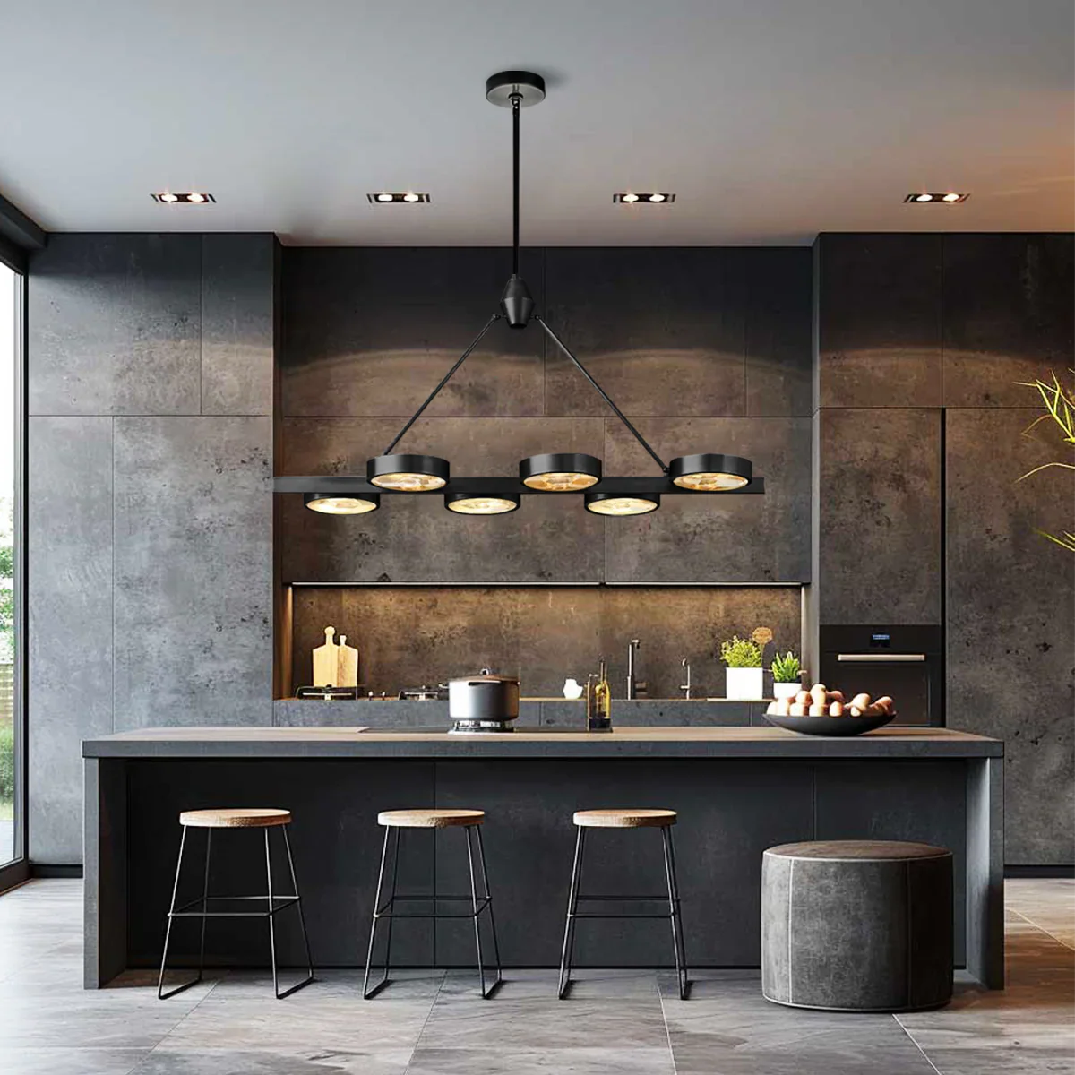 Aster Linear Brass Chandelier - Image 4