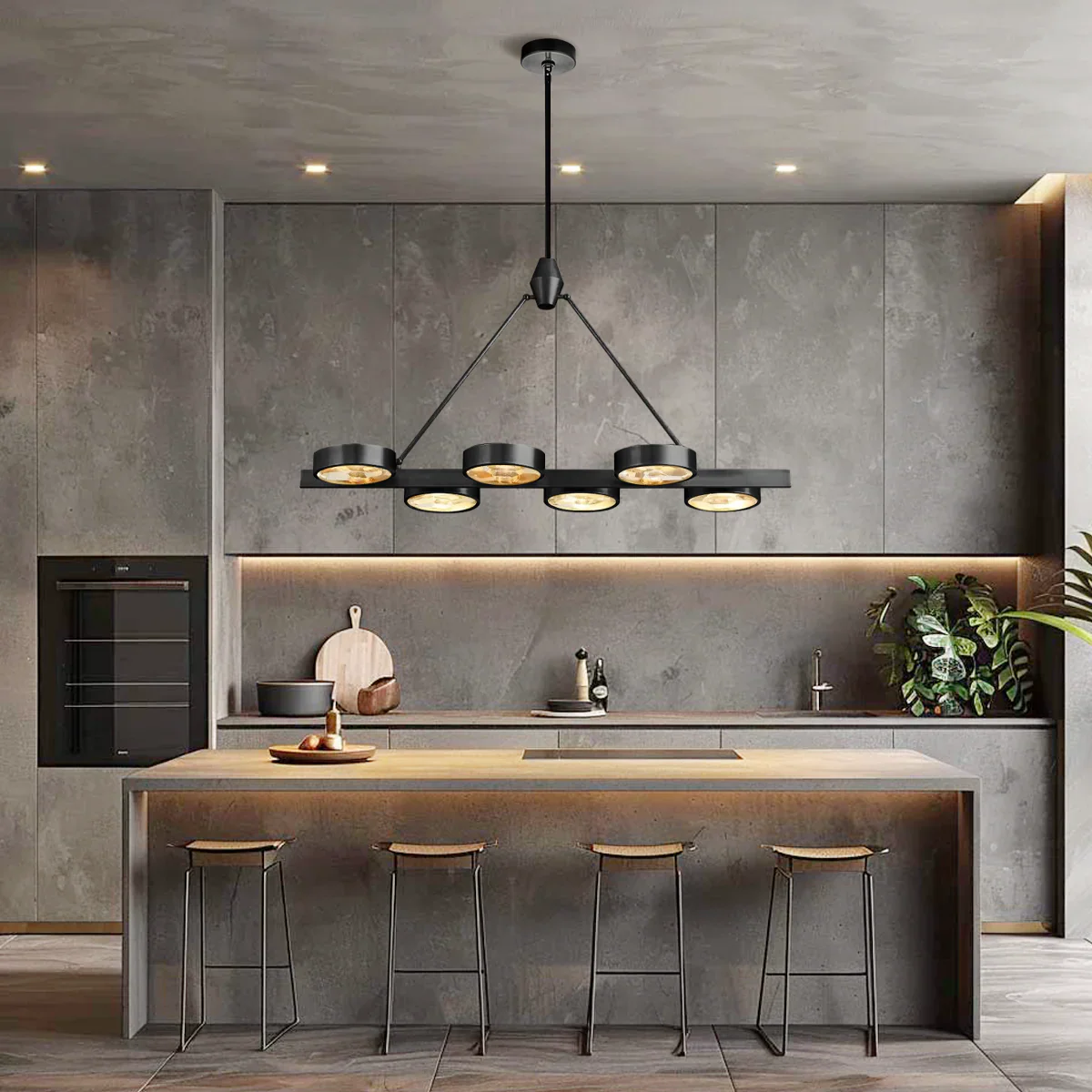 Aster Linear Brass Chandelier - Image 6