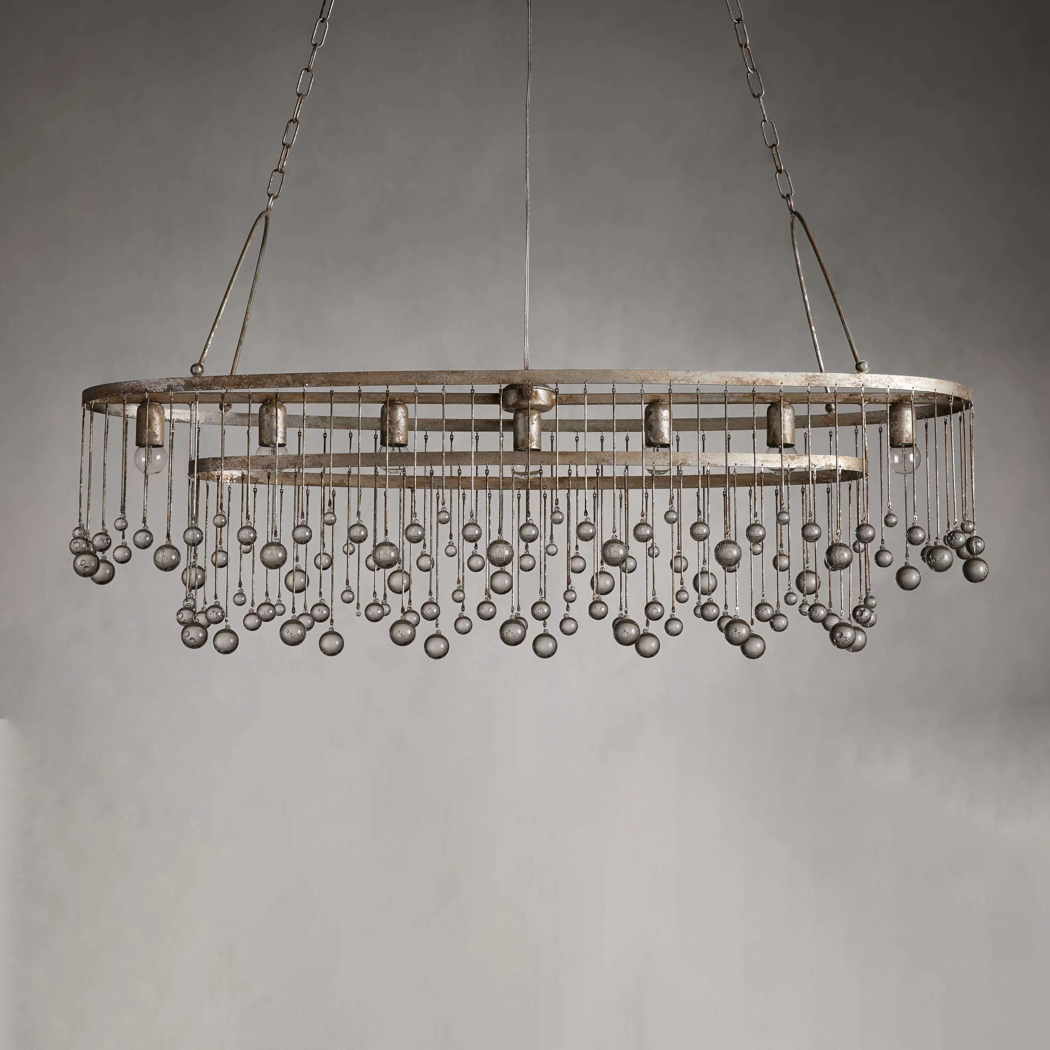 Aubrey Oval Crystal Ball 7 Light Chandelier - Image 11